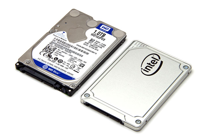 WDのHDDとintelのSSD